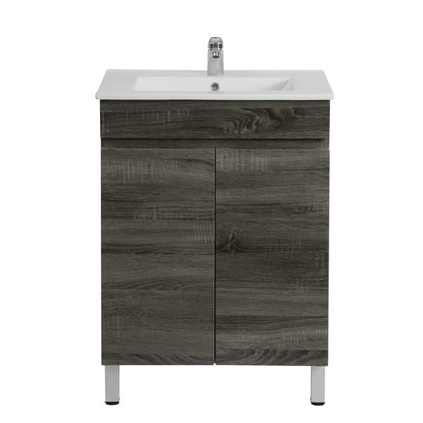 POSEIDON B64L-DG BERGE MDF FLOOR STANDING VANITY 590*830*450MM DARK GREY