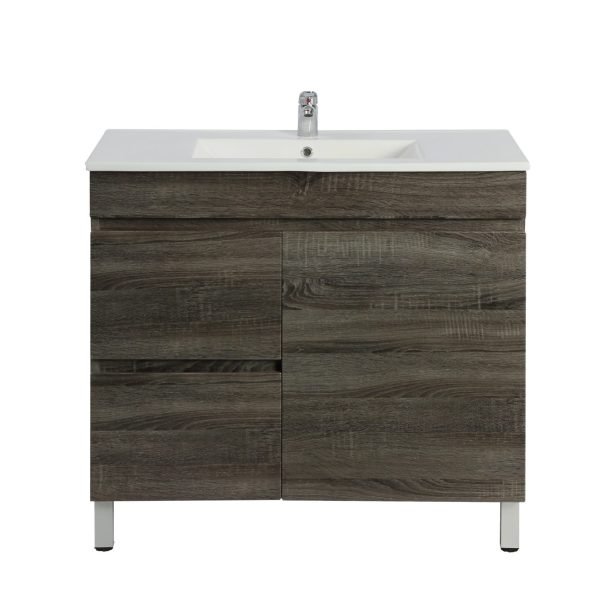 POSEIDON B74LL-DG BERGE MDF FLOOR STANDING VANITY LEFT SIDE DRAWERS 740*830*450MM DARK GREY