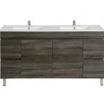 POSEIDON B154L-DG BERGE MDF FLOOR STANDING VANITY BOTH SIDE DRAWERS 1490*830*450MM DARK GREY