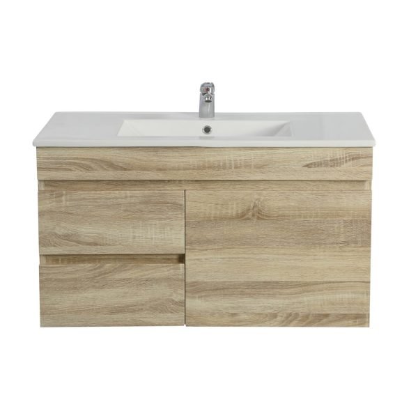 POSEIDON B74LW-WO WALL HUNG VANITY CABINET 740L*450D*500H MM WHITE OAK