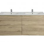POSEIDON Q1546WO QUBIST MDF WALL HUNG VANITY FOUR DRAWERS 1500*550*460MM WHITE OAK