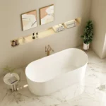 UNICASA ISEO FREESTANDING ULTRA SLIM BATH GLOSS WHITE