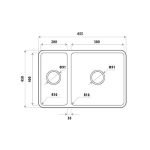 LINKWARE BL794 LIBERTY UNDERMOUNT/INSET SINKS 1 AND 1/2 BOWL STAINLESS STEEL