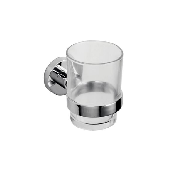 LINKWARE LR4008 LOUI TUMBLER & HOLDER CHROME / BLACK