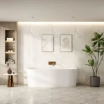 UNICASA MUSEN BACK TO WALL ULTRA THIN BATH GLOSS WHITE