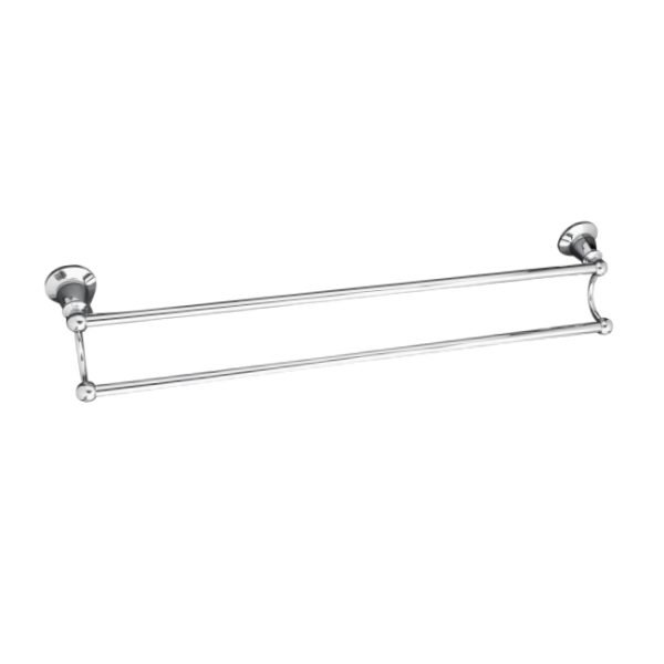 LINKWARE NR8001 NOOSA DOUBLE TOWEL RAIL CHROME AND COLOURED