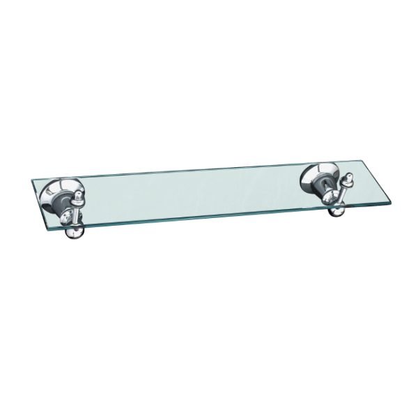 LINKWARE NR8003 NOOSA GLASS SHELF CHROME AND COLOURED