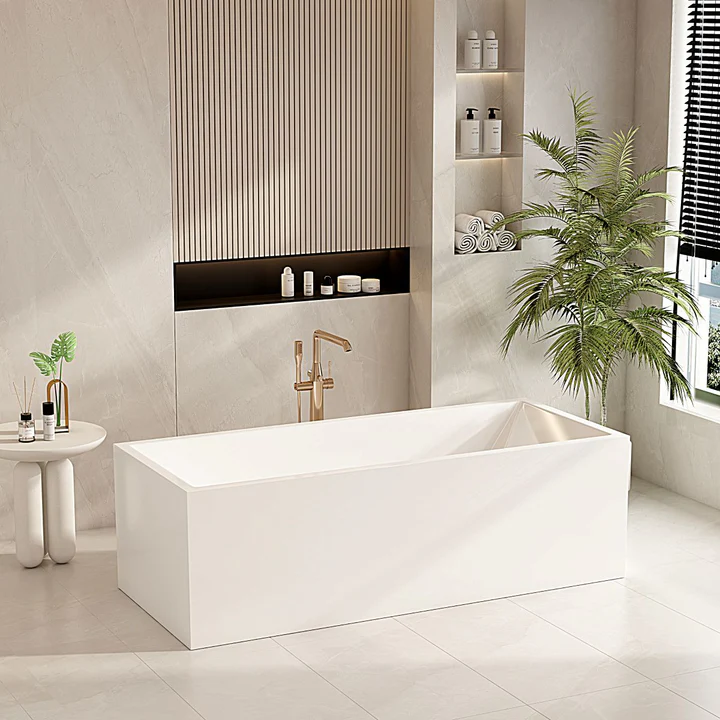 UNICASA ORTA FREESTANDING MULTI FIT BATH GLOSS WHITE