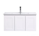 UNICASA WALL-HUNG VANITY WITH CERAMIC BASIN LO-900-MW /BATHROOM VANITY (MATT WHITE)