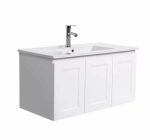 UNICASA WALL-HUNG VANITY WITH CERAMIC BASIN LO-900-MW /BATHROOM VANITY (MATT WHITE)