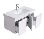 UNICASA WALL-HUNG VANITY WITH CERAMIC BASIN LO-900-MW /BATHROOM VANITY (MATT WHITE)