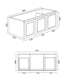 UNICASA WALL-HUNG VANITY WITH CERAMIC BASIN LO-900-MW /BATHROOM VANITY (MATT WHITE)