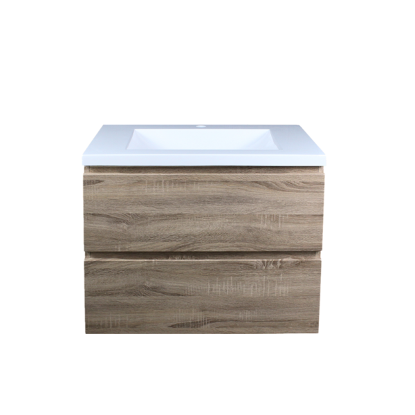 POSEIDON Q7546WO QUBIST MDF WALL HUNG VANITY 750*550*460MM WHITE OAK