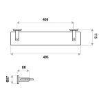 LINKWARE SR903B SABINE GLASS SHELF CHROME