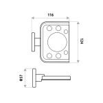 LINKWARE SR908B SABINE TOOTHBRUSH HOLDER CHROME