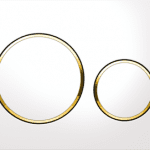 GEBERIT 115.882.KK.1 SIGMA20 ROUND DUAL FLUSH BUTTONS WHITE WITH GOLD TRIM