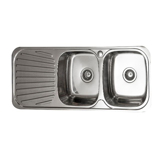 LINKWARE BL868R SYDENHAM SINKS DOUBLE RIGHT HAND BOWL STAINLESS STEEL