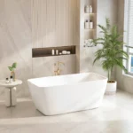 UNICASA VE-1500-W VENICE FREESTANDING BATH 1500MM GLOSS WHITE