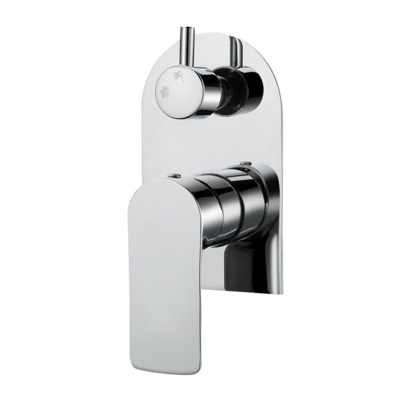 NORICO WMD62 PERSANO WALL MIXER WITH DIVERTER CHROME AND MATTE BLACK
