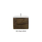 POSEIDON OW600DO OLIVIA WALL HUNG PVC FILMED VANITY 600*460*590MM DARK OAK