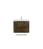 POSEIDON OW600DO OLIVIA WALL HUNG PVC FILMED VANITY 600*460*590MM DARK OAK