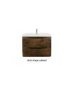 lurus dark oak 750mm wall hung vanity with polymarble top