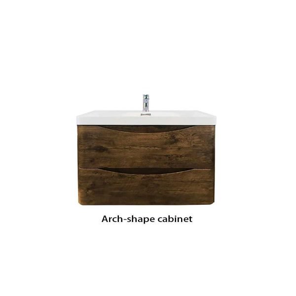 POSEIDON OW900DO OAKLAND MDF WALL HUNG VANITY 900*460*590MM CABINET ONLY DARK OAK