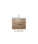 POSEIDON OW600WO OLIVIA WALL HUNG PVC FILMED VANITY 600*460*590MM WHITE OAK