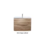 POSEIDON OW750WO OAKLAND MDF WALL HUNG VANITY 750*460*590MM CABINET ONLY WHITE OAK