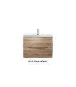 lurus white oak 750mm wall hung vanity with polymarble top
