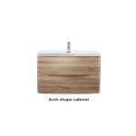 POSEIDON OW900WO OAKLAND MDF WALL HUNG VANITY 900*460*590MM CABINET ONLY WHITE OAK