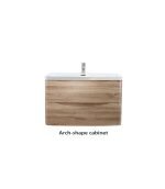 lurus white oak 900mm wall hung vanity with polymarble top