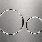 GEBERIT 115.882.SN.1 SIGMA20 ROUND DUAL FLUSH BUTTONS BRUSHED STAINLESS STEEL WITH CHROME TRIM