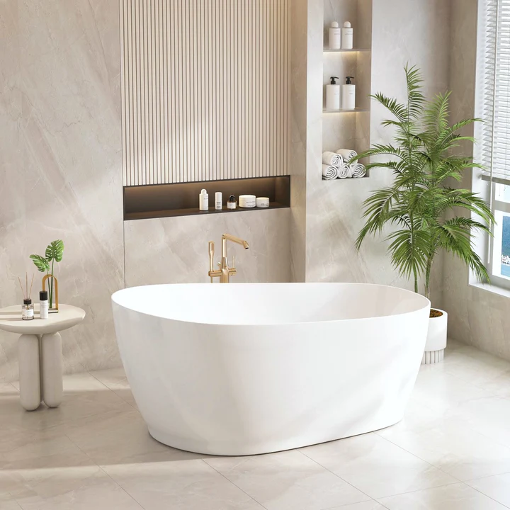 UNICASA CA-1500-MW CANNES FREESTANDING BATH 1500MM MATTE WHITE