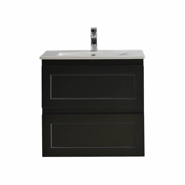 POSEIDON FMB600WH FREMANTLE WALL HUNG VANITY MATTE BLACK