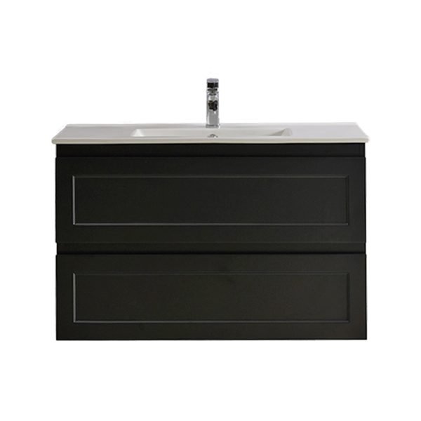 POSEIDON FMB900WH FREMANTLE WALL HUNG VANITY MATTE BLACK