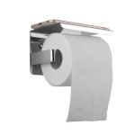 AQUAPERLA 6115.TR IVANO TOILET PAPER HOLDER WITH COVER CHROME AND BLACK