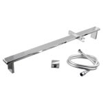 AQUAPERLA CH2149.SH.N SQUARE SLIDING SHOWER RAIL WITHOUT HANDHELD SHOWER CHROME