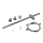 AQUAPERLA CH2145.SH.N SQUARE WALL MOUNTED SLIDING RAIL WITH WATER HOSE AND CONNECTOR ONLY CHROME