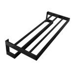 AQUAPERLA 6409.TR IVANO DOUBLE TOWEL HOLDER 600MM CHROME AND BLACK