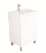 UNICASA BI-60L-GW BIANCA SERIES FLOOR-STANDING VANITY WITH CERAMIC BASIN / CABINET ONLY (GLOSS WHITE)