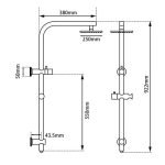 AQUAPERLA CH2128-A.SH.N+CH0007.SH+CH-R11.HHS ROUND 10" SHOWER STATION TOP WATER INLET CHROME