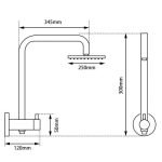 AQUAPERLA CH2138.SH.N+CH0007.SH+CH-R11.HHS ROUND SHOWER STATION TOP WATER INLET CHROME