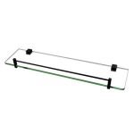 AQUAPERLA 6314.TR BLAZE GLASS SHELF HOLDER 500MM CHROME AND BLACK