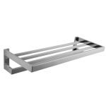 AQUAPERLA 6409.TR IVANO DOUBLE TOWEL HOLDER 600MM CHROME AND BLACK