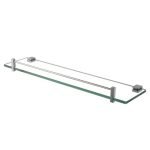 AQUAPERLA 6314.TR BLAZE GLASS SHELF HOLDER 500MM CHROME AND BLACK