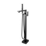 AQUAPERLA 0117.BS SQUARE FREESTANDING BATH MIXER WITH HANDHELD SHOWER CHROME AND COLOURED