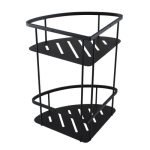 AQUAERLA 6117.TR STAINLESS STEEL 2 TIER SHOWER SHELF CHROME AND BLACK