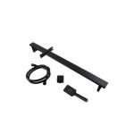AQUAPERLA OX2149.SH.N+OX-S8.HHS SQUARE SLIDING SHOWER RAIL WITH 3 FUNCTIONS HANDHELD SHOWER WALL CONNECTOR SET BLACK