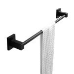 AQUAPERLA 6301.8.TR BLAZE SINGLE TOWEL RAIL 800MM CHROME AND BLACK